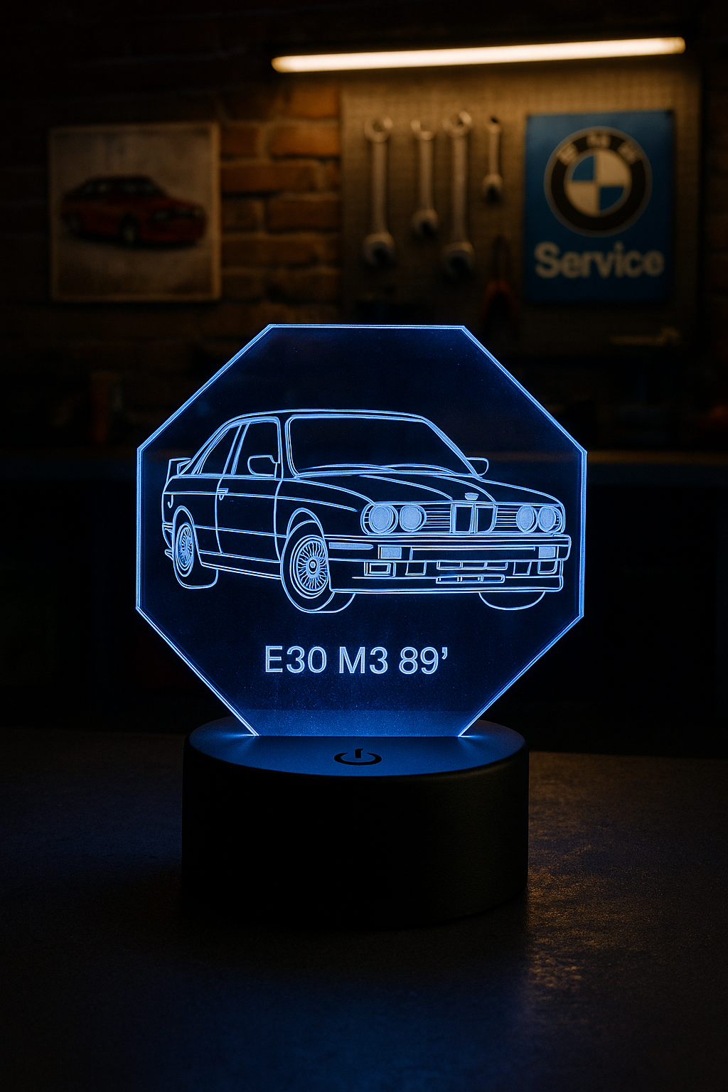 Personalisierte LED Acryl Lampe – mit Wunschmotiv, Namen & Datum