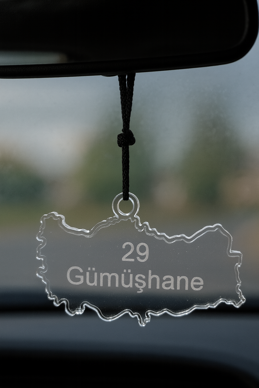 Acryl Autoanhänger Türkei Karte – Stadtname - Plakettennummer