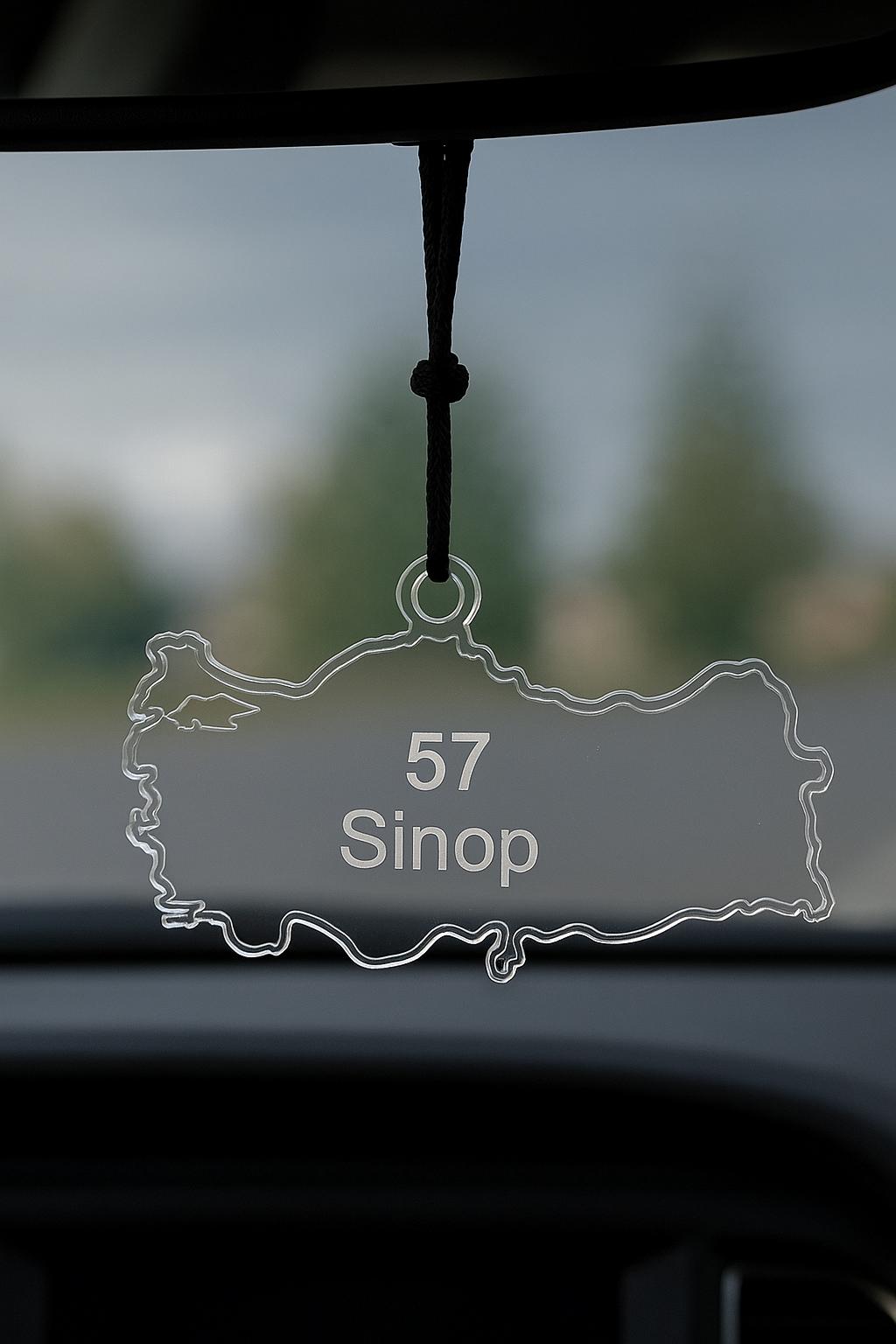 Acryl Autoanhänger Türkei Karte – Stadtname - Plakettennummer